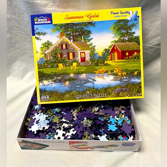 White Mountain 1000 Piece Puzzle- Summer Gold - Picture 1 of 5